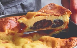 Breton prune and custard tart
