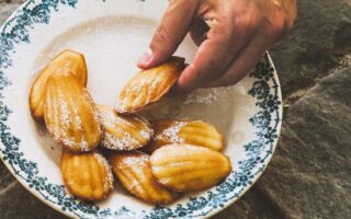Lavender honey madeleines