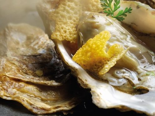 Hot oysters with Beaufort cheese… the perfect festive amouse-bouche