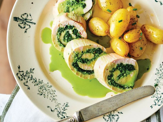 Chicken and Spinach Roulade