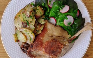 Confit de canard with sarladaise potatoes