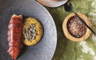 Breton lobster with squash and coffee