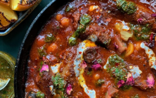 Merguez and white bean cassoulet with zhug