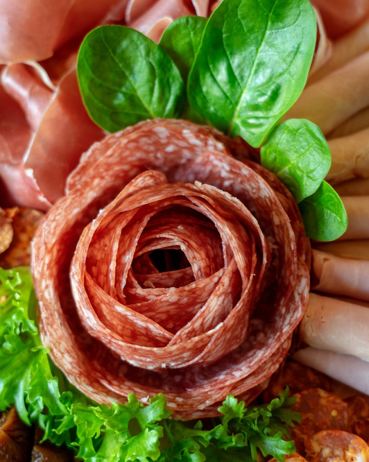 Meat Rose using salami