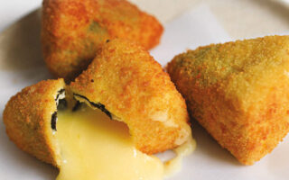 Fried camembert with nori