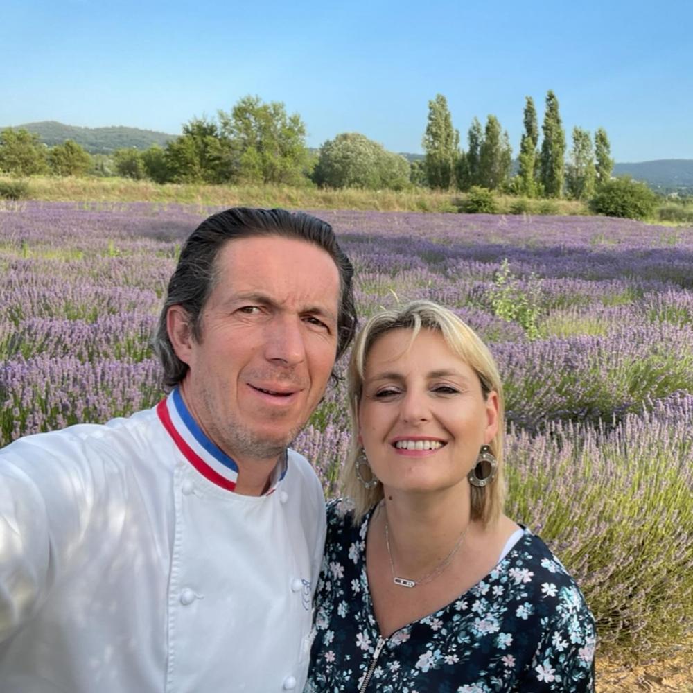 Christophe and Alexandra Bacquié at their Luberon farmhouse Le Mas Les Eydins,