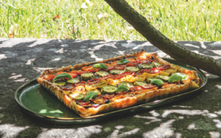 Tarte provençale with tapenade