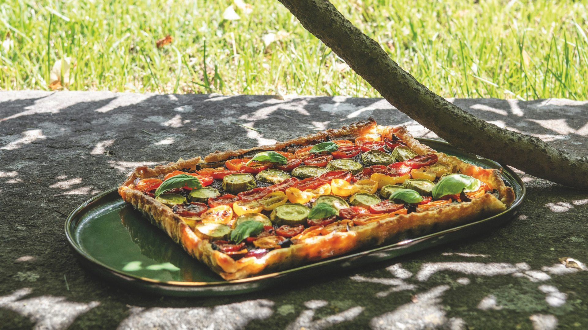 Tarte provençale with tapenade