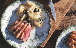 Roast duck breast with truffade