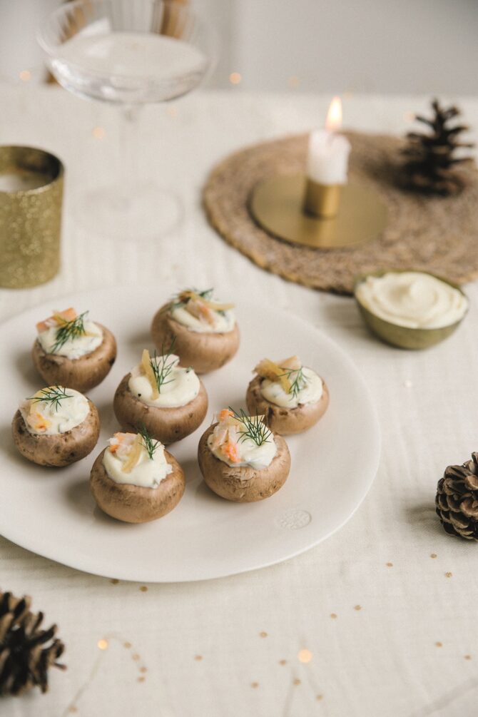Mushrooms Stuffed with Creamed Crab & Preserved Lemon