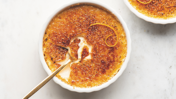 Orange & cardamom crème brûlée
