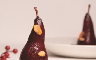 Mulled Wine Pear Tartlets
