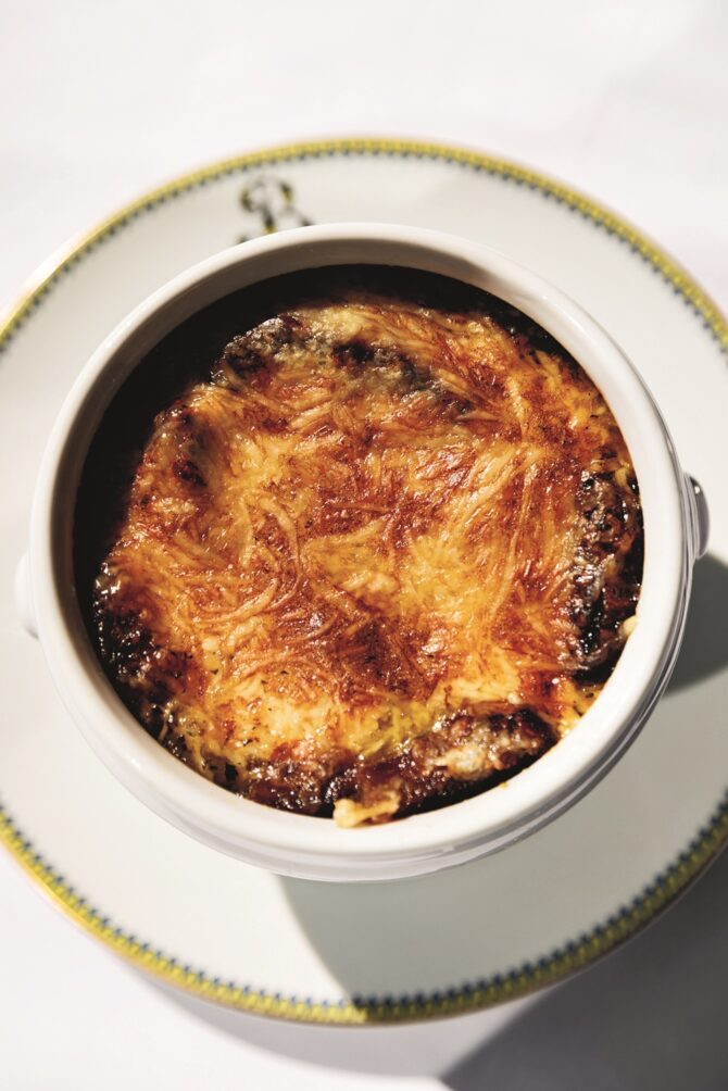 Onion Soup with Beef Consommé