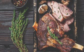 Leg of Lamb with Cider and Crème Fraîche Sauce