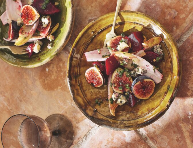 Bruléed Figs with Beetroot & Endive