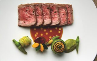 Black Angus Sirloin Steak with Courgette Five Ways